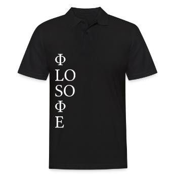 Philosophie - Männer Poloshirt - Schwarz - Vorne - Kai (181cm)