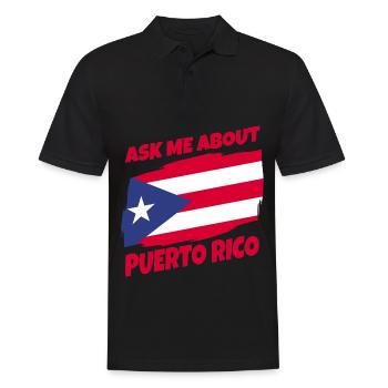 Drapeau de Porto Rico - Polo Homme - noir - Devant - Kai (181cm)