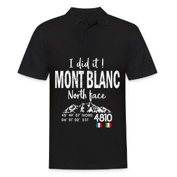 I did it Mont blanc hiking mountaineering mountaineering - Men's Polo Shirt - black - Front - Kai (181cm)