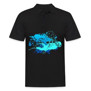 Taucher - Männer Poloshirt - Schwarz - Vorne - Kai (181cm)