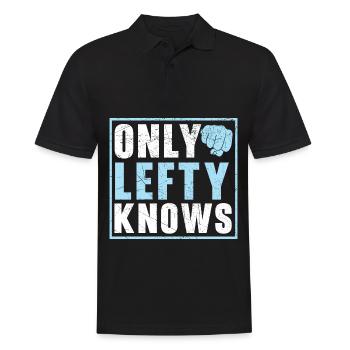 Only left-handers know left-handed, left-handed Lin - Men's Polo Shirt - black - Front - Kai (181cm)