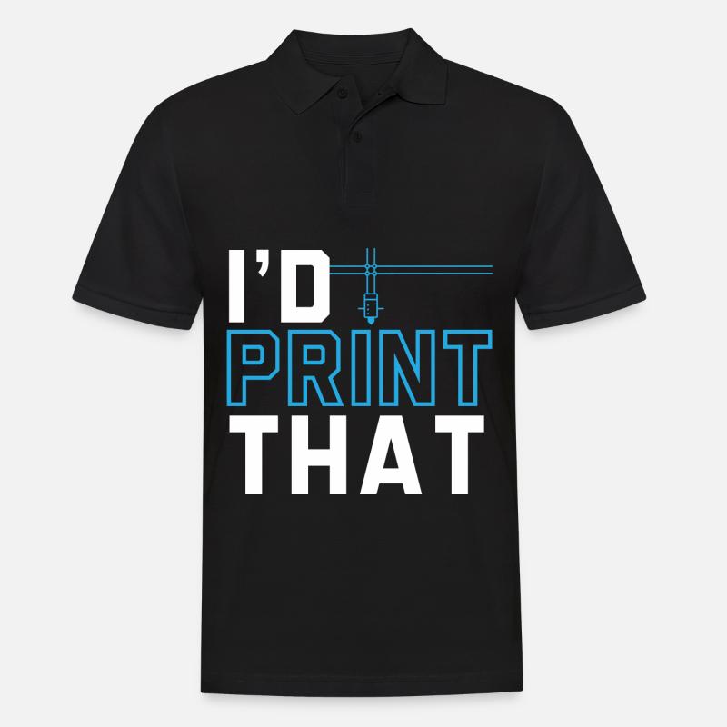 J’imprimerais ce programme CNC machiniste - Polo Homme - noir