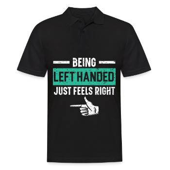 Being left-handed just feels right - Men's Polo Shirt - black - Front - Kai (181cm)
