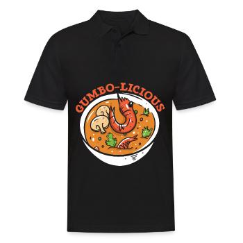 Gumbo Lovers Foodie Louisiane Manger Cuisine Cajun - Polo Homme - noir - Devant - Kai (181cm)