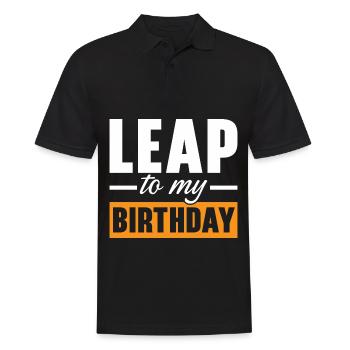 Happy Birthday Schaltjahr 29. Februar Schalttag - Männer Poloshirt - Schwarz - Vorne - Kai (181cm)