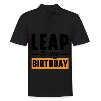 Happy Birthday Schaltjahr 29. Februar Schalttag - Männer Poloshirt - Schwarz - Vorne - Kai (181cm)