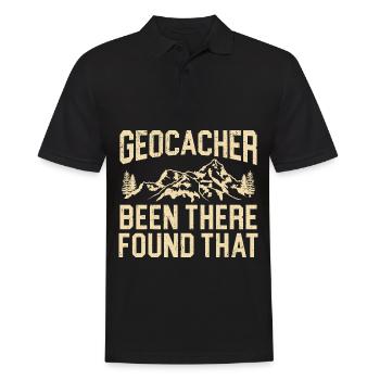 Geocacher Been There Found That Geocaching - Men's Polo Shirt - black - Front - Kai (181cm)