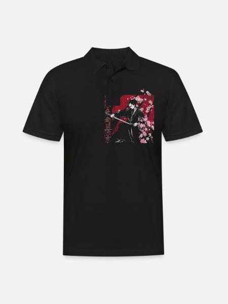 Cherry blossom - Men's Polo Shirt - black