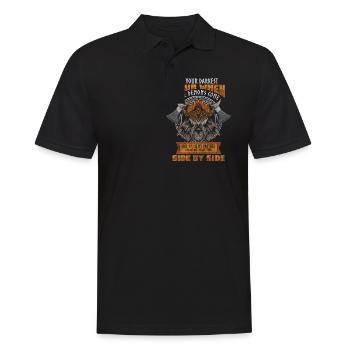 Odin Thor Valhalla - Männer Poloshirt - Schwarz - Vorne - Kai (181cm)