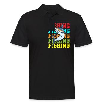 Fishermen Fishing Fishing Bait - Men's Polo Shirt - black - Front - Kai (181cm)