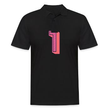 1. 1 YEAR. 1st ANNIVERSARY. 1 YEAR BIRTHDAY - Men's Polo Shirt - black - Front - Kai (181cm)