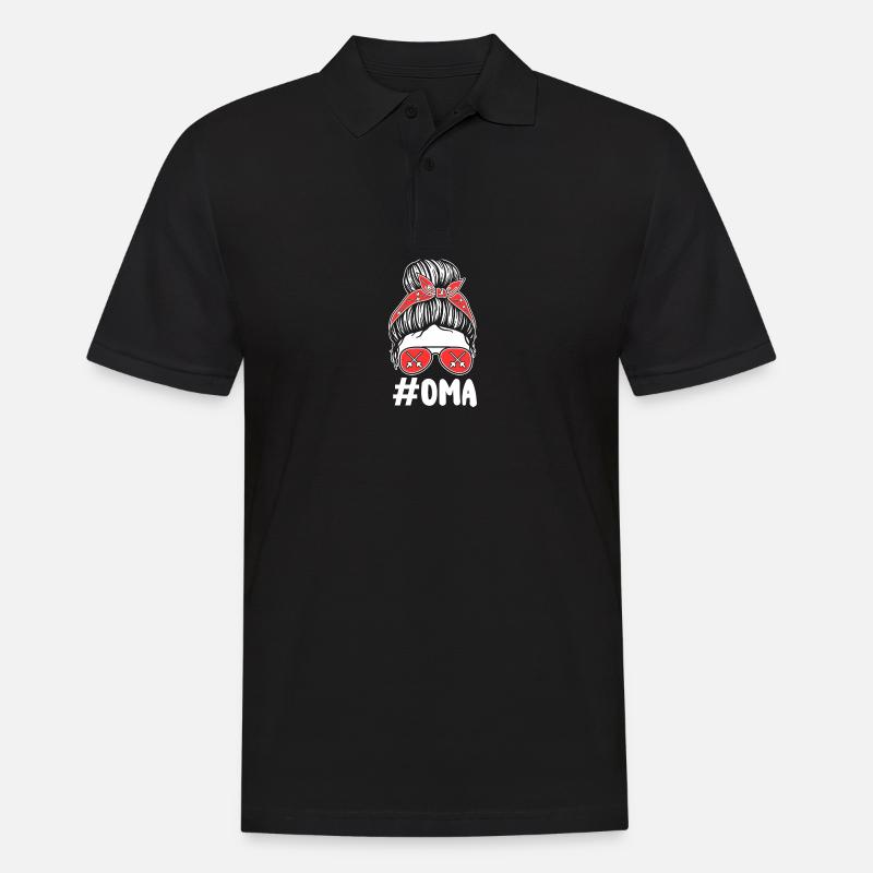 Fechter Oma Fechten - Männer Poloshirt - Schwarz