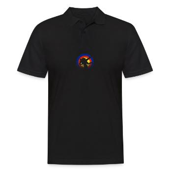 Ringer - Männer Poloshirt - Schwarz - Vorne - Kai (181cm)
