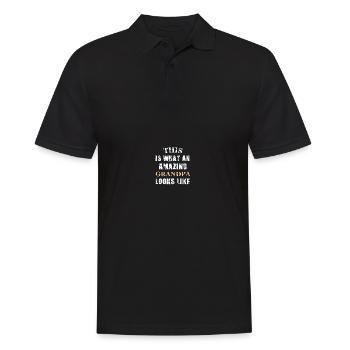THIS IS WHAT AN AMAZING GRANDPA LOOKS LIKE - Men's Polo Shirt - black - Front - Kai (181cm)