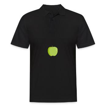 Apple green fruit healthy gift idea - Men's Polo Shirt - black - Front - Kai (181cm)