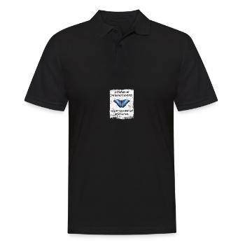 LES PAPILLONS SONT LES CRÉATURES LES PLUS HEUREUSES - Polo Homme - noir - Devant - Kai (181cm)