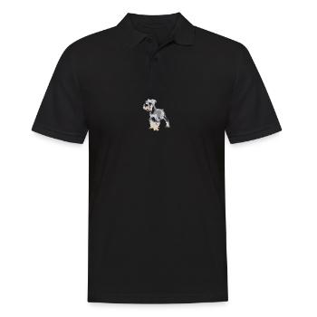 Zwergschnauzer 1 - Männer Poloshirt - Schwarz - Vorne - Kai (181cm)