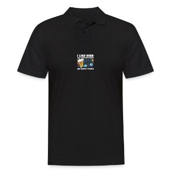 Vogelbeobachtung Ich Liebe Bier Fernglas - Männer Poloshirt - Schwarz - Vorne - Kai (181cm)