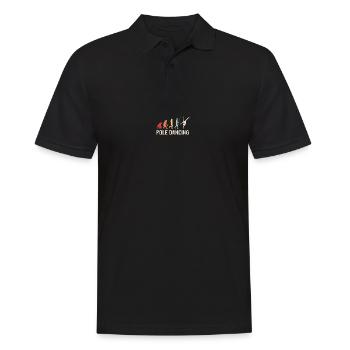 Pole Dancing Evolution Tänzerin Pole Fitness - Männer Poloshirt - Schwarz - Vorne - Kai (181cm)