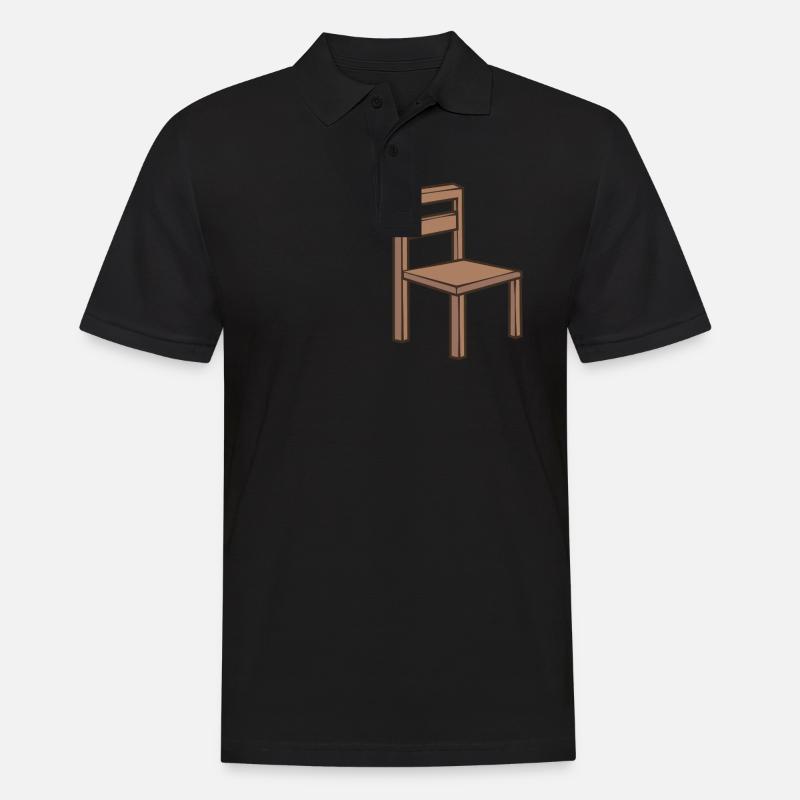 Stuhl Geschenkidee Sitzen Geschenk Möbel - Männer Poloshirt - Schwarz