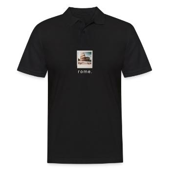 Colisée Rome Rétro Photo - Polo Homme - noir - Devant - Kai (181cm)