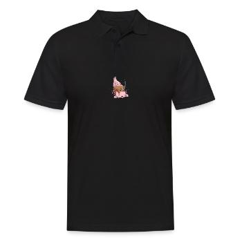 Axolotl Faultier Freundschaft Faul Schlafen - Männer Poloshirt - Schwarz - Vorne - Kai (181cm)