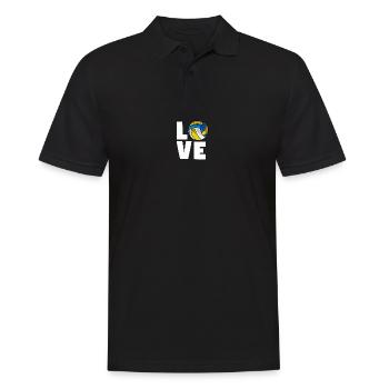 Volleyball Love Volleyball-Team Volleyballtrainer - Männer Poloshirt - Schwarz - Vorne - Kai (181cm)