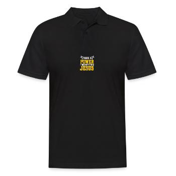 Jesus Christen Gott Religion Kreuz Glaube Kirche - Männer Poloshirt - Schwarz - Vorne - Kai (181cm)