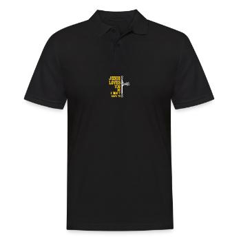 Jesus Loves You Christ Gott Religion Kreuz Glaube - Männer Poloshirt - Schwarz - Vorne - Kai (181cm)