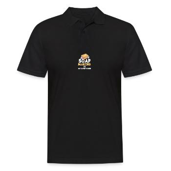 Seife Soap Hygiene Waschen Seifenherstellung - Männer Poloshirt - Schwarz - Vorne - Kai (181cm)