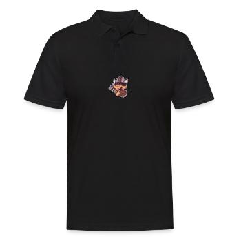 Wikinger Katze Kinder Valhalla Krieger - Männer Poloshirt - Schwarz - Vorne - Kai (181cm)