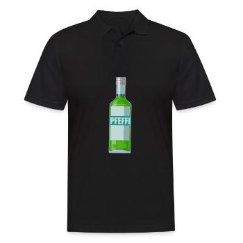 Pfefferminz Likör Pfeffi Vatertag Sauf - Männer Poloshirt - Schwarz - Vorne - Kai (181cm)