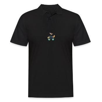 Vogelbeobachtung Vogelfreund Fernglas Ornithologe - Männer Poloshirt - Schwarz - Vorne - Kai (181cm)