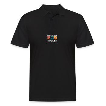 Violinist Violine Instrument Musik Geiger - Männer Poloshirt - Schwarz - Vorne - Kai (181cm)
