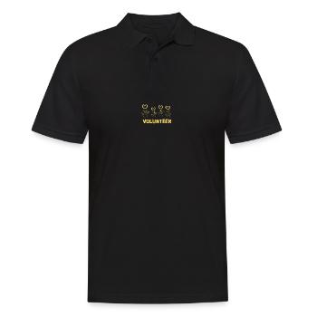 Volunteer Freiwillige Feuerwehr Helfer Retter - Männer Poloshirt - Schwarz - Vorne - Kai (181cm)