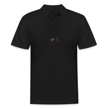 Violinist Herzschlag Heartbeat Violine Geiger - Männer Poloshirt - Schwarz - Vorne - Kai (181cm)