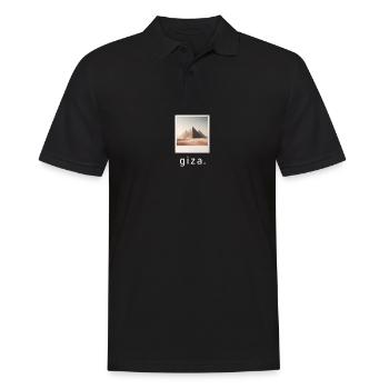 Pyramiden von Gizeh Retro Foto - Männer Poloshirt - Schwarz - Vorne - Kai (181cm)