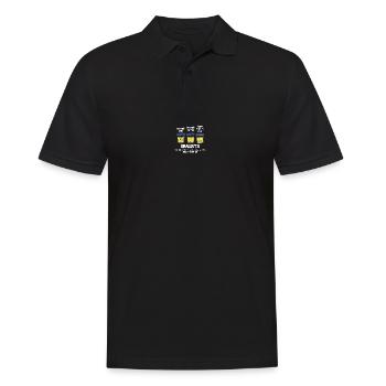 Realist Pisse Halb Voll Leer Lustiges Geschenk - Männer Poloshirt - Schwarz - Vorne - Kai (181cm)