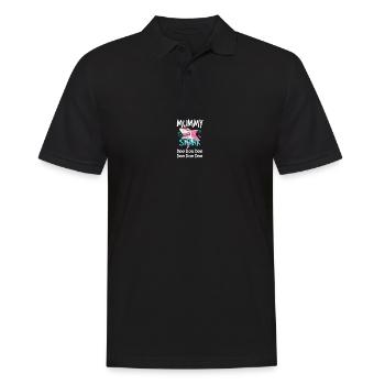 Mum Shark T-Shirt for Mother's Day Gift - Men's Polo Shirt - black - Front - Kai (181cm)