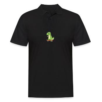 Dino Dinosaur Skateboard Planche À Roulettes T-Rex - Polo Homme - noir - Devant - Kai (181cm)