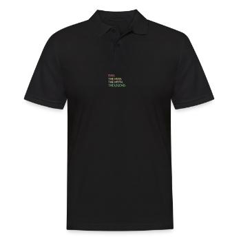 Dad Man Myth Legend - Men's Polo Shirt - black - Front - Kai (181cm)