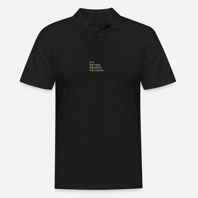 Dad Man Myth Legend - Männer Poloshirt - Schwarz