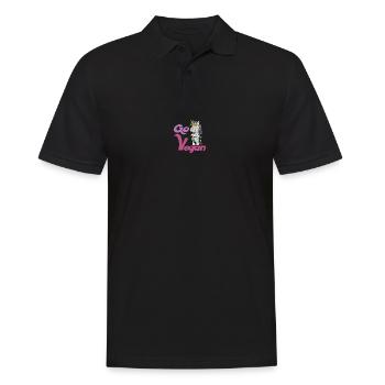 Vegan Unicorn Carrot Go Vegan Veggie Gift - Men's Polo Shirt - black - Front - Kai (181cm)