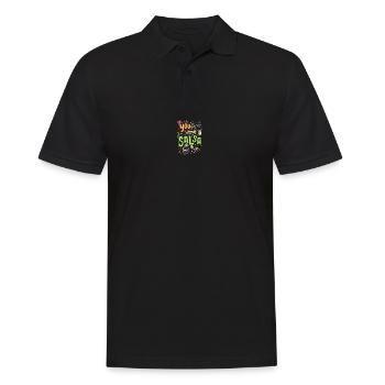 Shirt de danse salsa cool et coloré design pour - Polo Homme - noir - Devant - Kai (181cm)