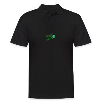 I am with her planet earth day shirt - Männer Poloshirt - Schwarz - Vorne - Kai (181cm)