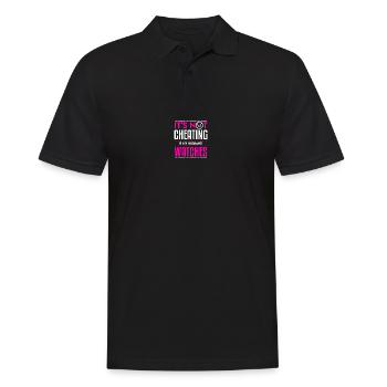 Lustiger Swinger, der nicht das Ehemann-Aufpassen betrügt - Männer Poloshirt - Schwarz - Vorne - Kai (181cm)