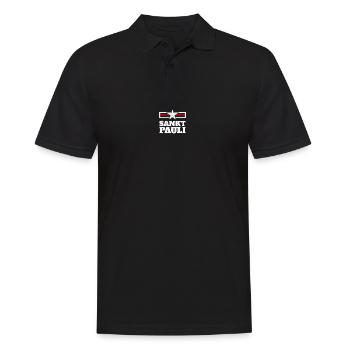 St Pauli Sankt Hamburg Vintage Retro Geschenk - Männer Poloshirt - Schwarz - Vorne - Kai (181cm)