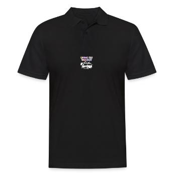 Camper Bus Geschenk | Caravan Camping - Männer Poloshirt - Schwarz - Vorne - Kai (181cm)