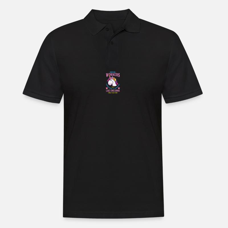 Sozialarbeiter Geschenk - Männer Poloshirt - Schwarz