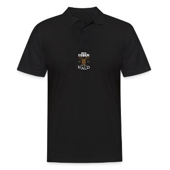 Jagd Jäger Jägersmann Jagdspruch Elch Geschenk - Männer Poloshirt - Schwarz - Vorne - Kai (181cm)
